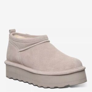 BearPaw Women's Tan Platform Suede Shoes